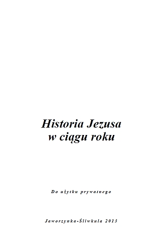 Historia Jezusa W Ciągu Roku